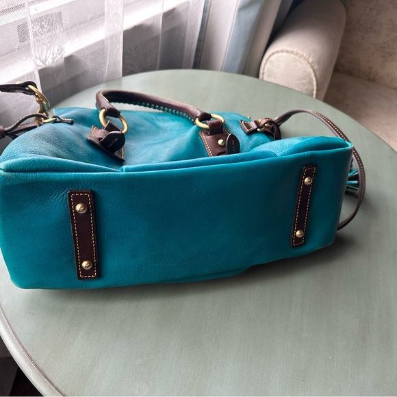 Dooney & Bourke Turquoise Leather Shoulder Bag - Picture 3 of 9